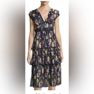 Revolve Foxiedox Floral Pleated Teired Dress size xs